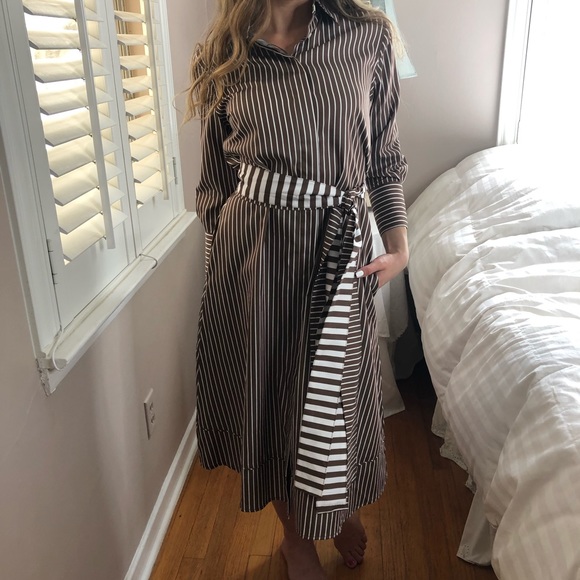 NWT Chic Fall Mocha SOFT Clairidge King Midi Dress Church or Office - Picture 11 of 12